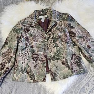 Sag Harbor Blue and Cream Blazer Classic Suit Jacket